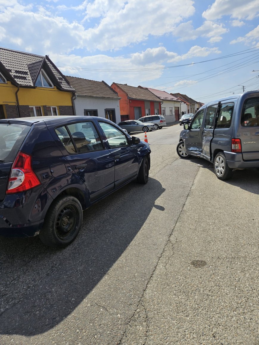 Accident rutier în Lugoj, un bărbat a ajuns la spital
