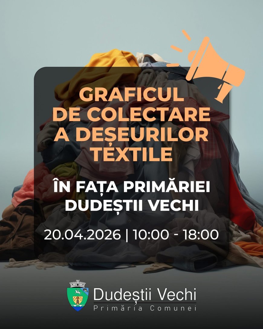 Colectare deșeuri textile la Dudeștii Vechi
