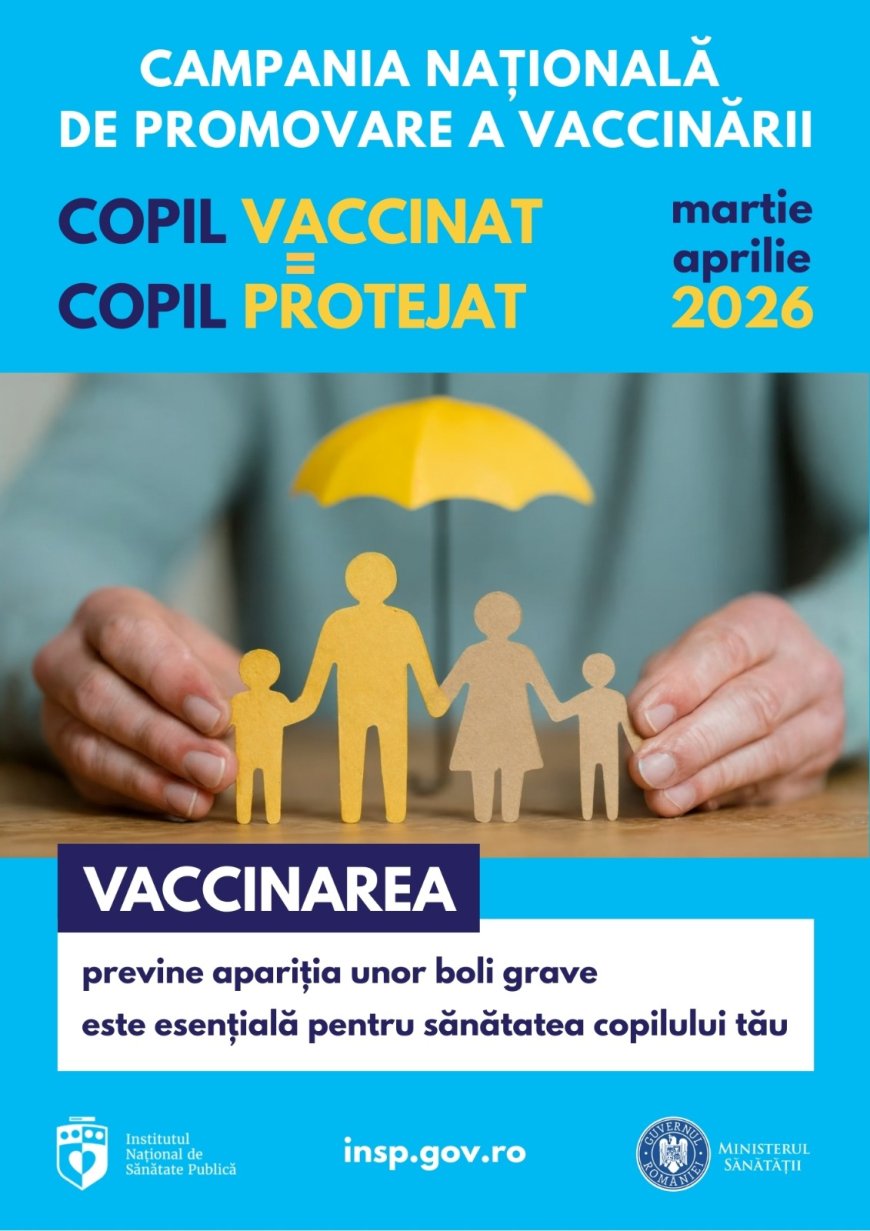 "Copil vaccinat=copil protejat" - campanie de conștientizare la Timișoara