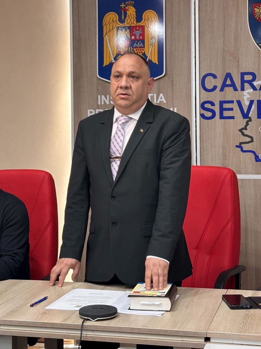 Cristian Gâfu a depus jurământul ca prefect al județului Caraș-Severin