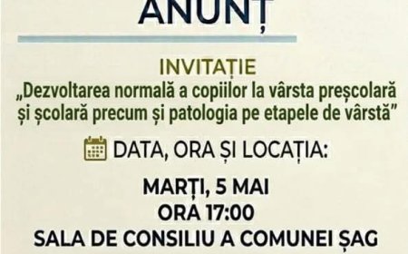 Sesiune de informare dedicată vârstei preșcolare și școlare la Șag