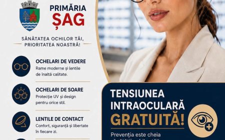Consultații oftalmologice și optometrice pentru comunitatea din Șag