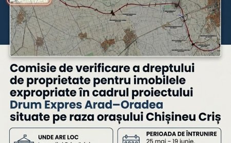 Proprietarii de imobile, situate pe raza orașului Chișineu Criș, vor fi verificați de comisia de expropriere