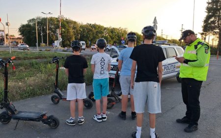 Poliția Locală Giroc atrage atenția asupra comportamentului periculos al unor minori pe trotinete