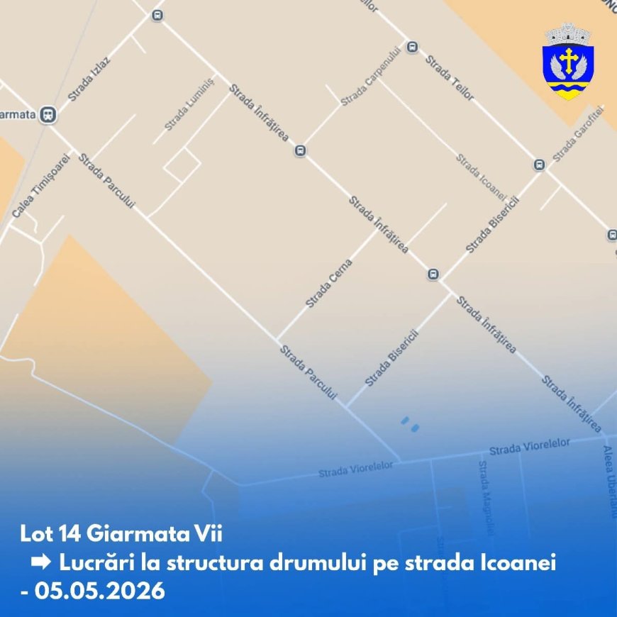Se lucrează la structura drumului pe strada Icoanei din Ghiroda