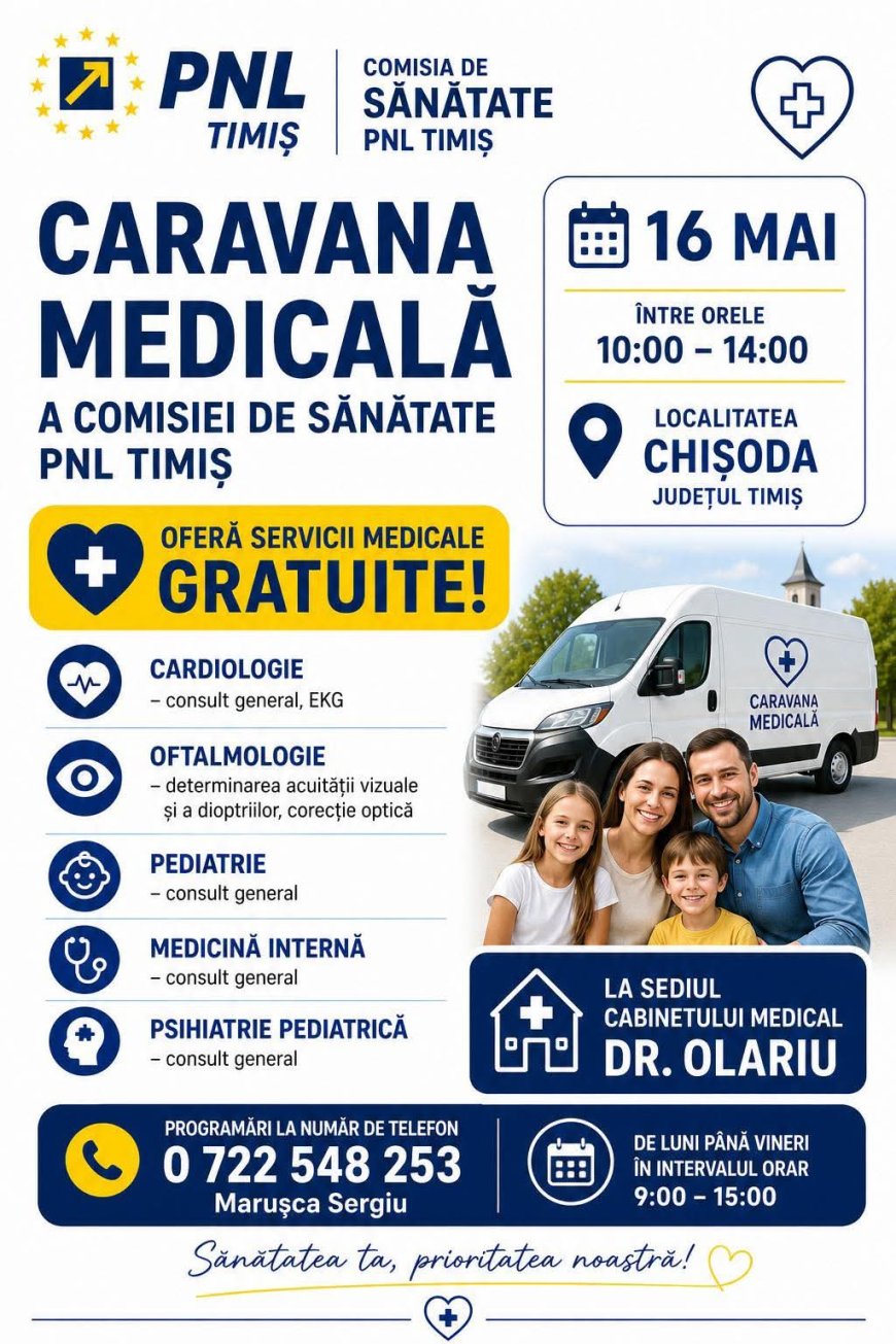Caravana Medicală ajunge la Chișoda