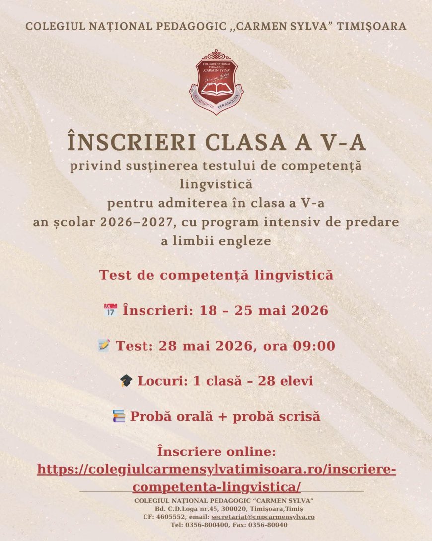 Start înscrierilor la programul intensiv de limba engleză