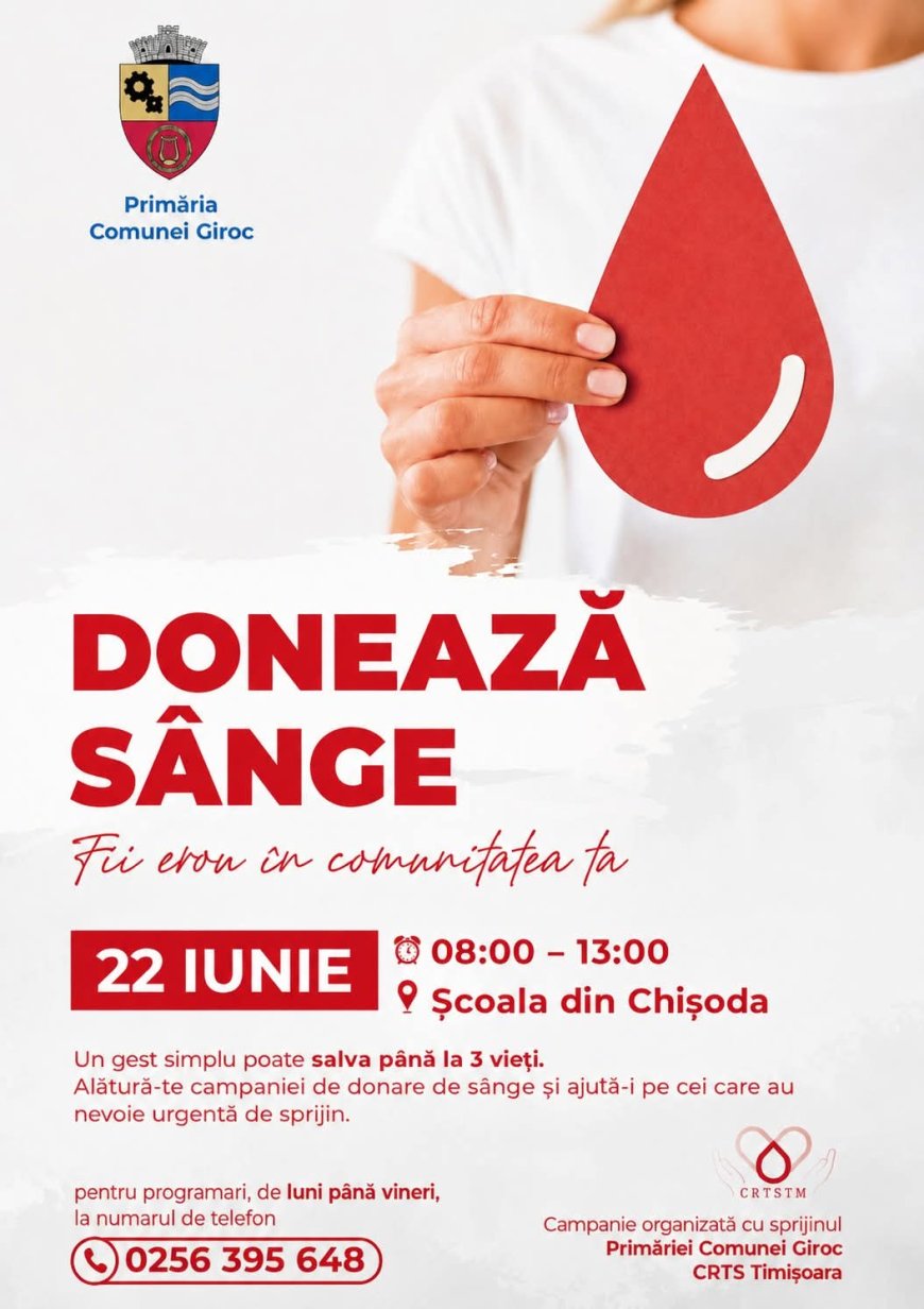Campanie de donare de sânge la Giroc