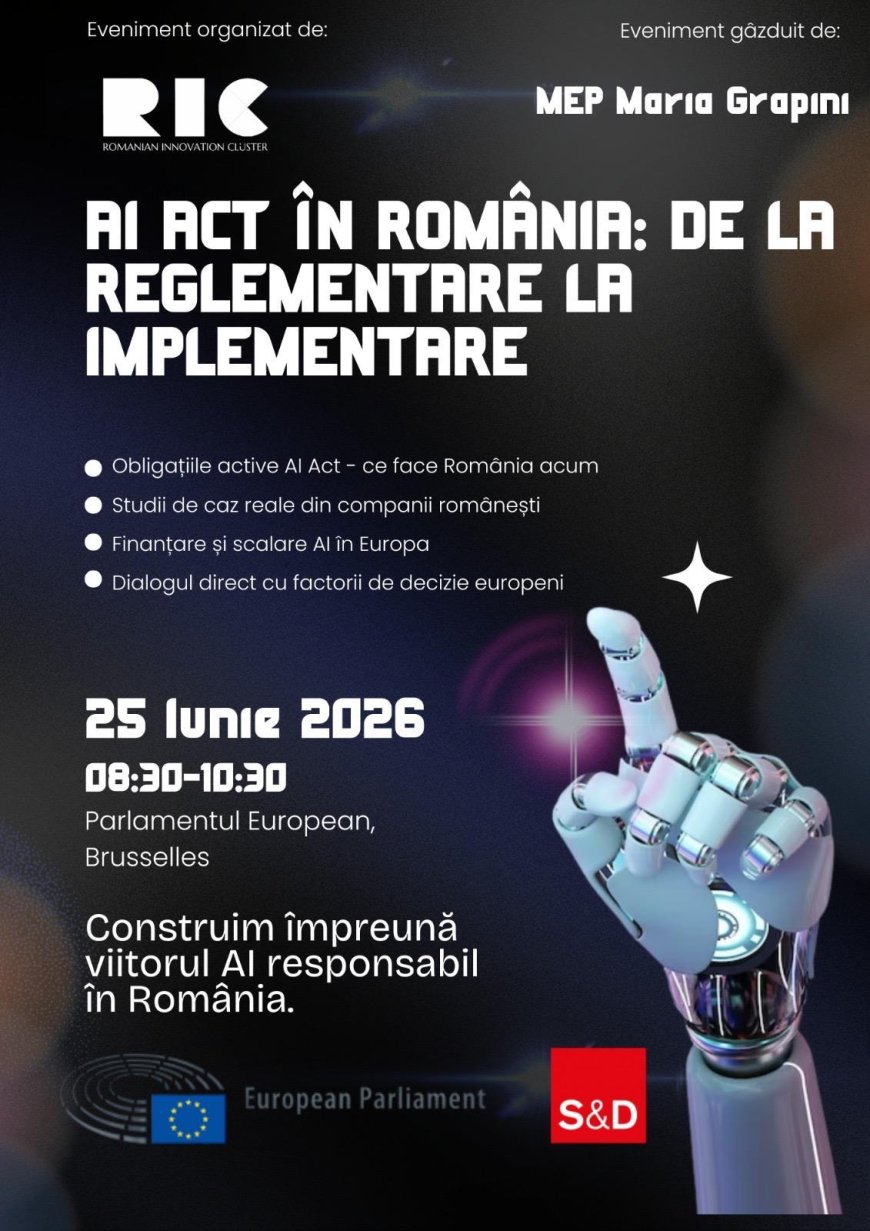 Conferință pe tema reglementării și implementării Regulamentului privind Inteligența Artificială în România