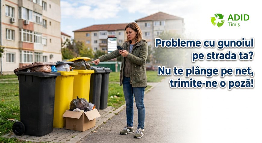 Probleme cu gunoiul pe strada ta? Nu te plânge pe net, trimite o poză la ADID Timiș!