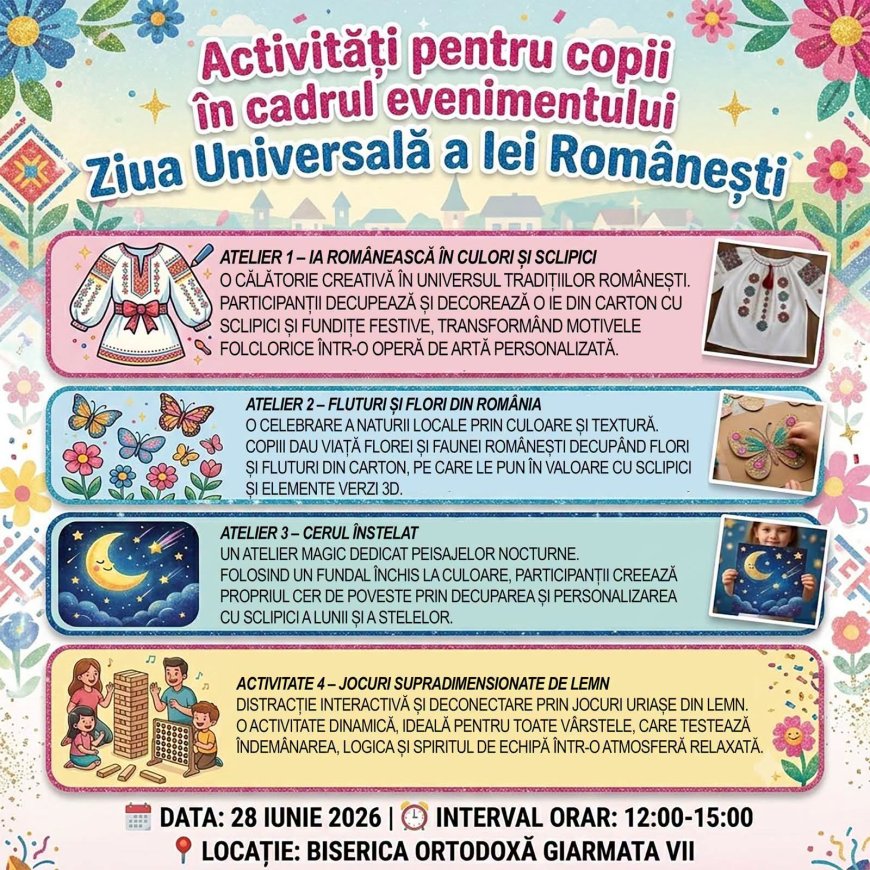 Activități pentru copii de Ziua Universală a Iei Românești
