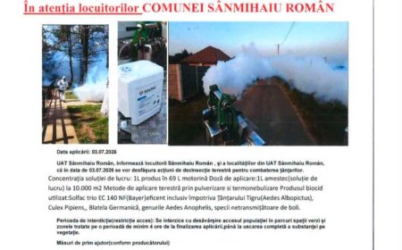Dezinsecție la Sânmihaiu Român