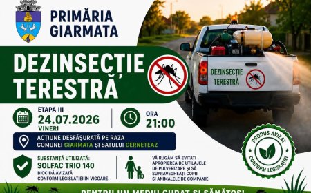 Dezinsecție terestră în Giarmata și Cerneteaz