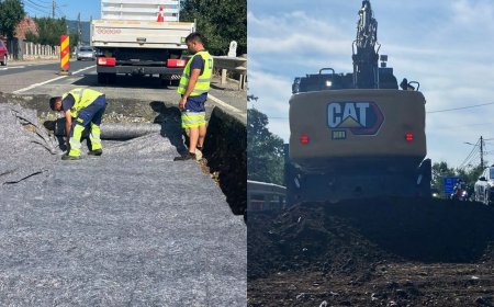 Lucrări pe drumurile din Hunedoara