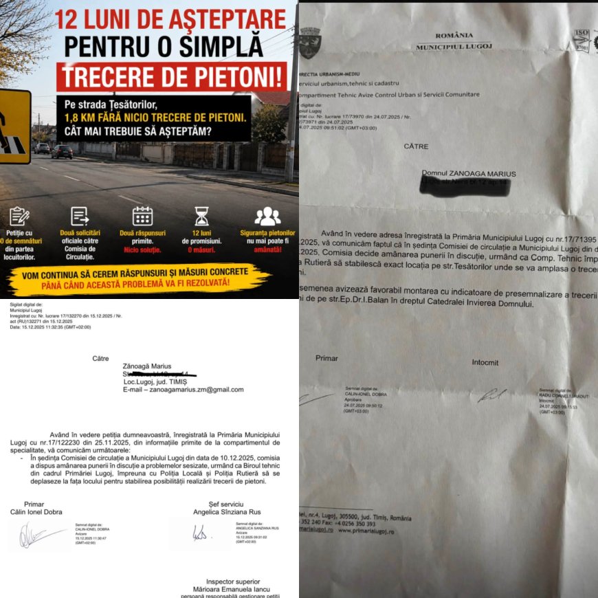 Cât trebuie să aștepte lugojenii pentru o trecere de pietoni?