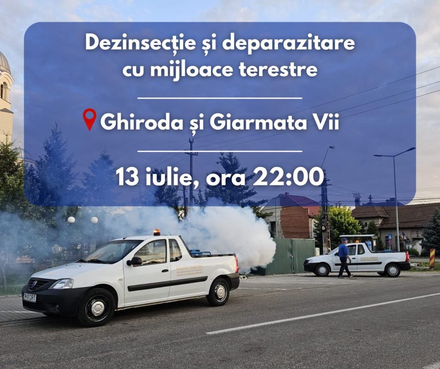 Acțiune de dezinsecție și deparazitare în Ghiroda și Giarmata Vii