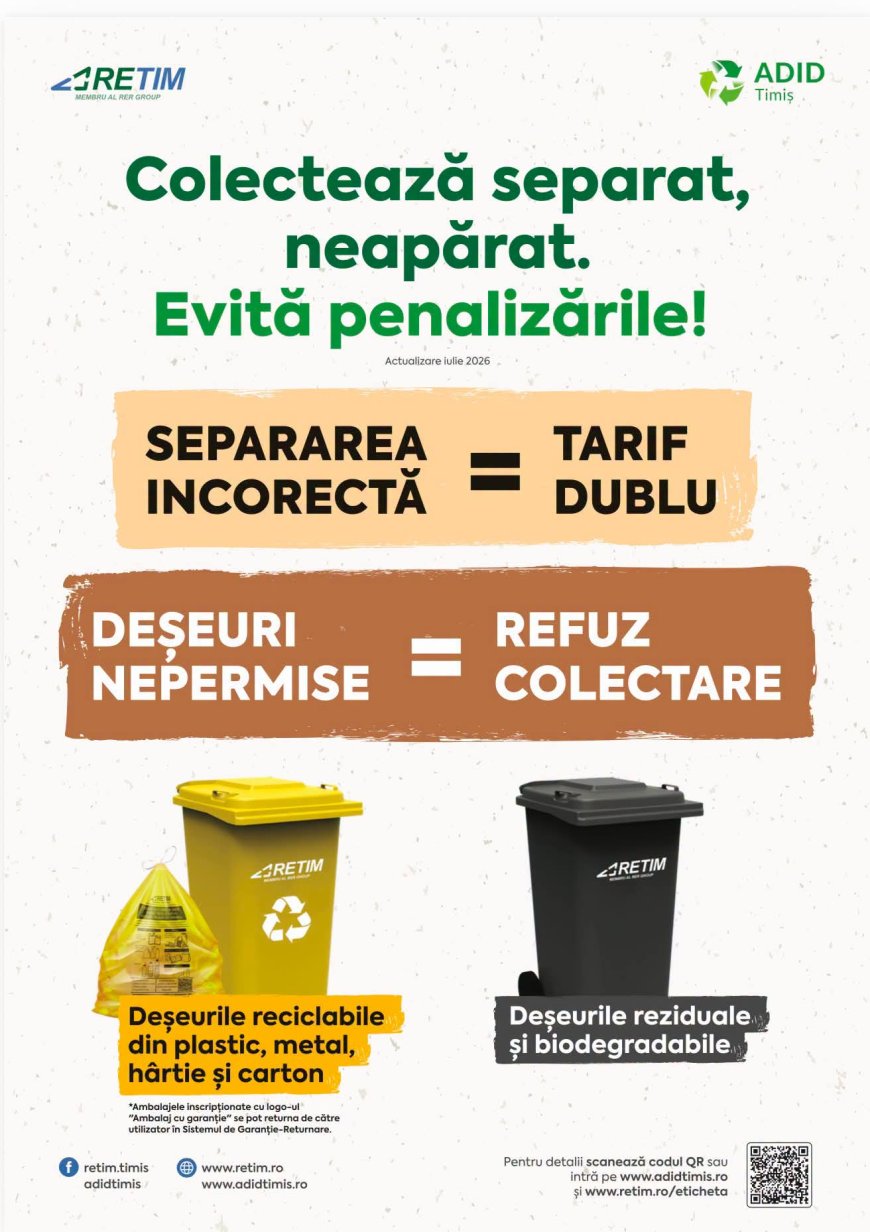 Colectează separat pentru a evita penalizările