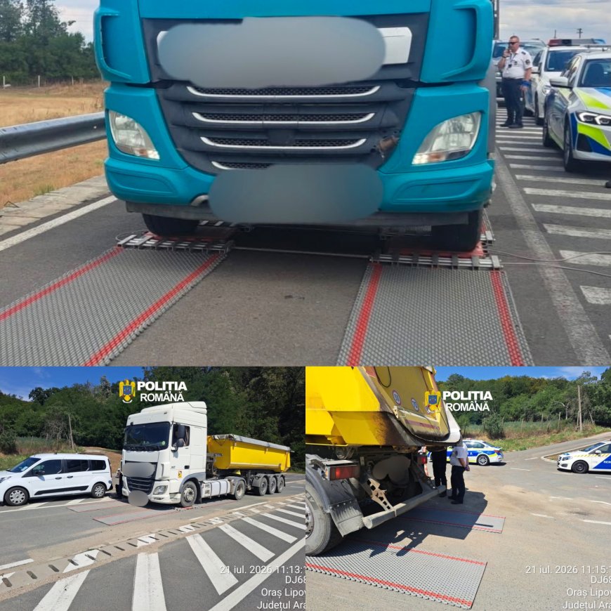 Sancțiuni pentru depășirea limitei de tonaj pe drumurile din Arad