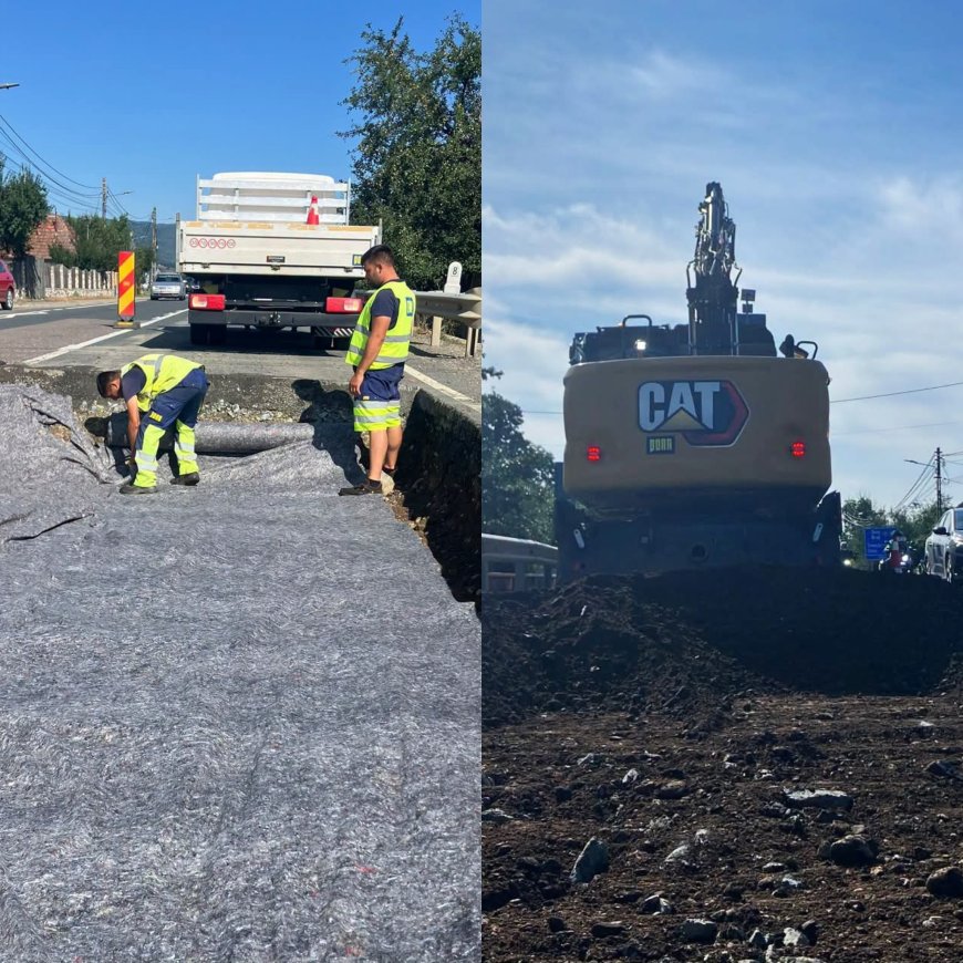 Lucrări pe drumurile din Hunedoara