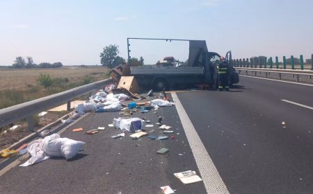 Accident pe autostrada A1, pe sensul Timișoara-Lugoj