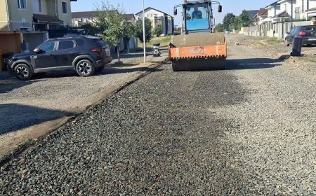 Lucrări pe străzile Ficusului și Bujorilor din Giroc