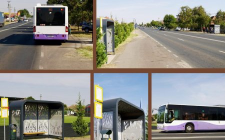 Patru stații de autobuz noi, montate în Șag pe DN59
