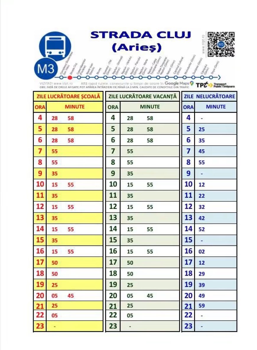 Noi grafice pentru transportul public din Giroc, valabile din 17 august