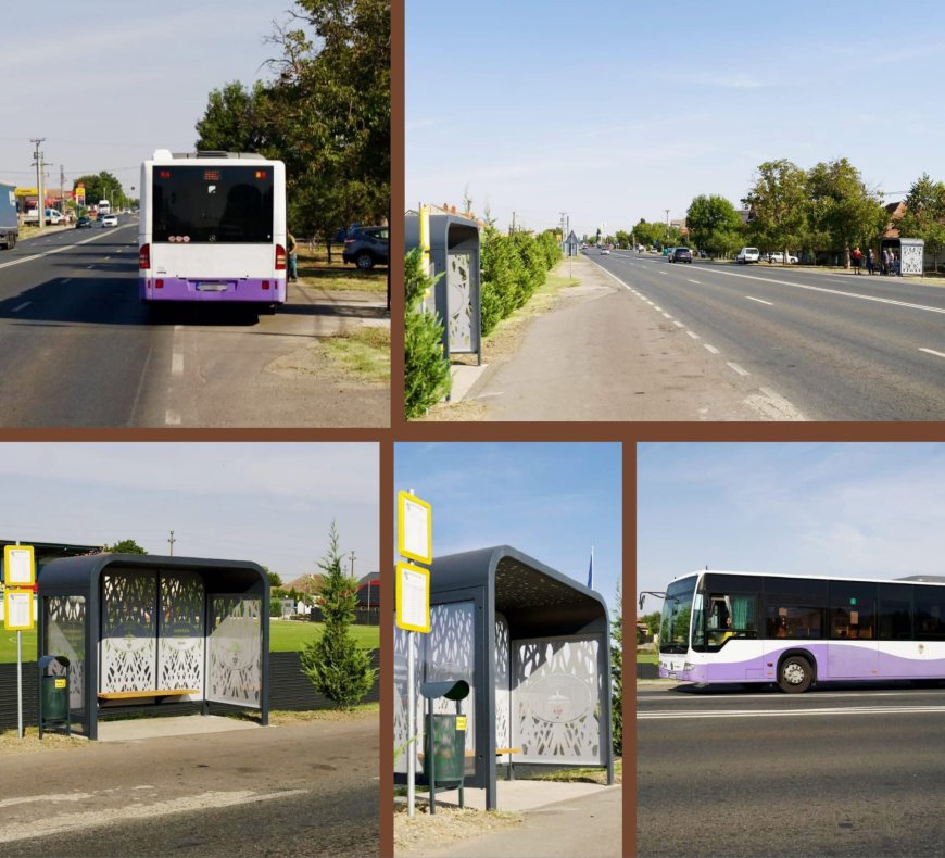 Patru stații de autobuz noi, montate în Șag pe DN59