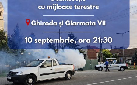 Dezinsecție terestră în Ghiroda și Giarmata Vii