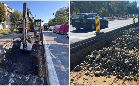 Trafic îngreunat pe DN 79, la Chișineu-Criș, din cauza lucrărilor
