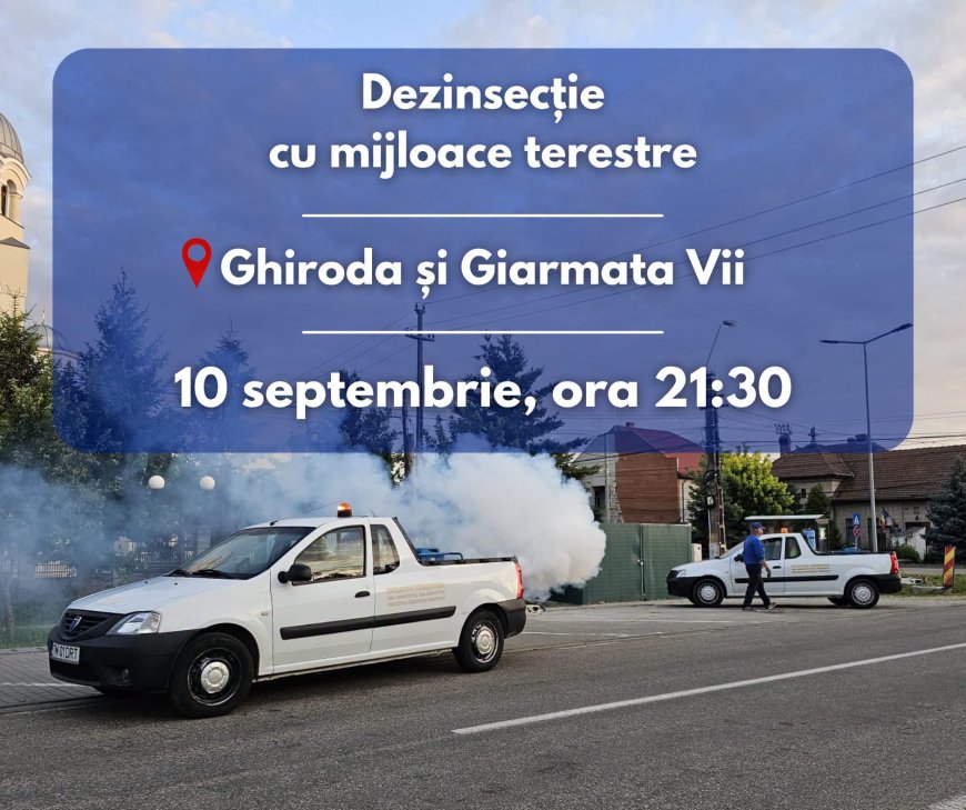 Dezinsecție terestră în Ghiroda și Giarmata Vii