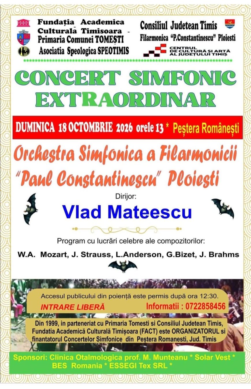 Concert simfonic la Peştera Româneşti