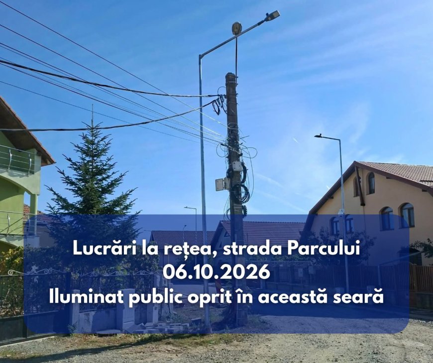 Lucrări la iluminatul public din Ghiroda